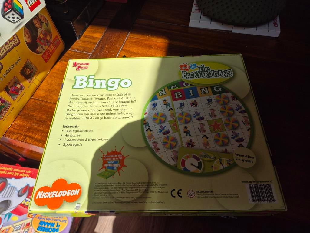 The Backyardigans Bingo Spel - Nickelodeon, Hobby en Vrije tijd, Gezelschapsspellen | Bordspellen, Drie of vier spelers, Ophalen of Verzenden