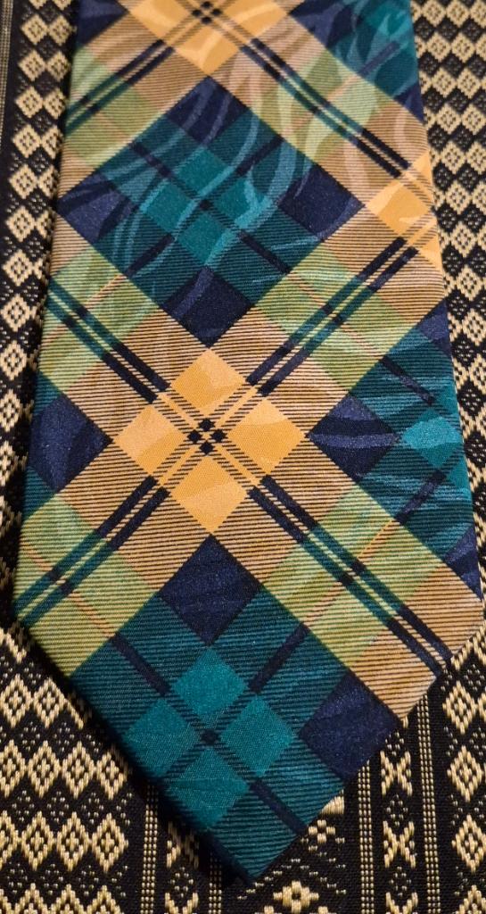 Schots geruite stropdas groen-geel, Kleding | Heren, Stropdassen, Ophalen of Verzenden, Nieuw, Geel
