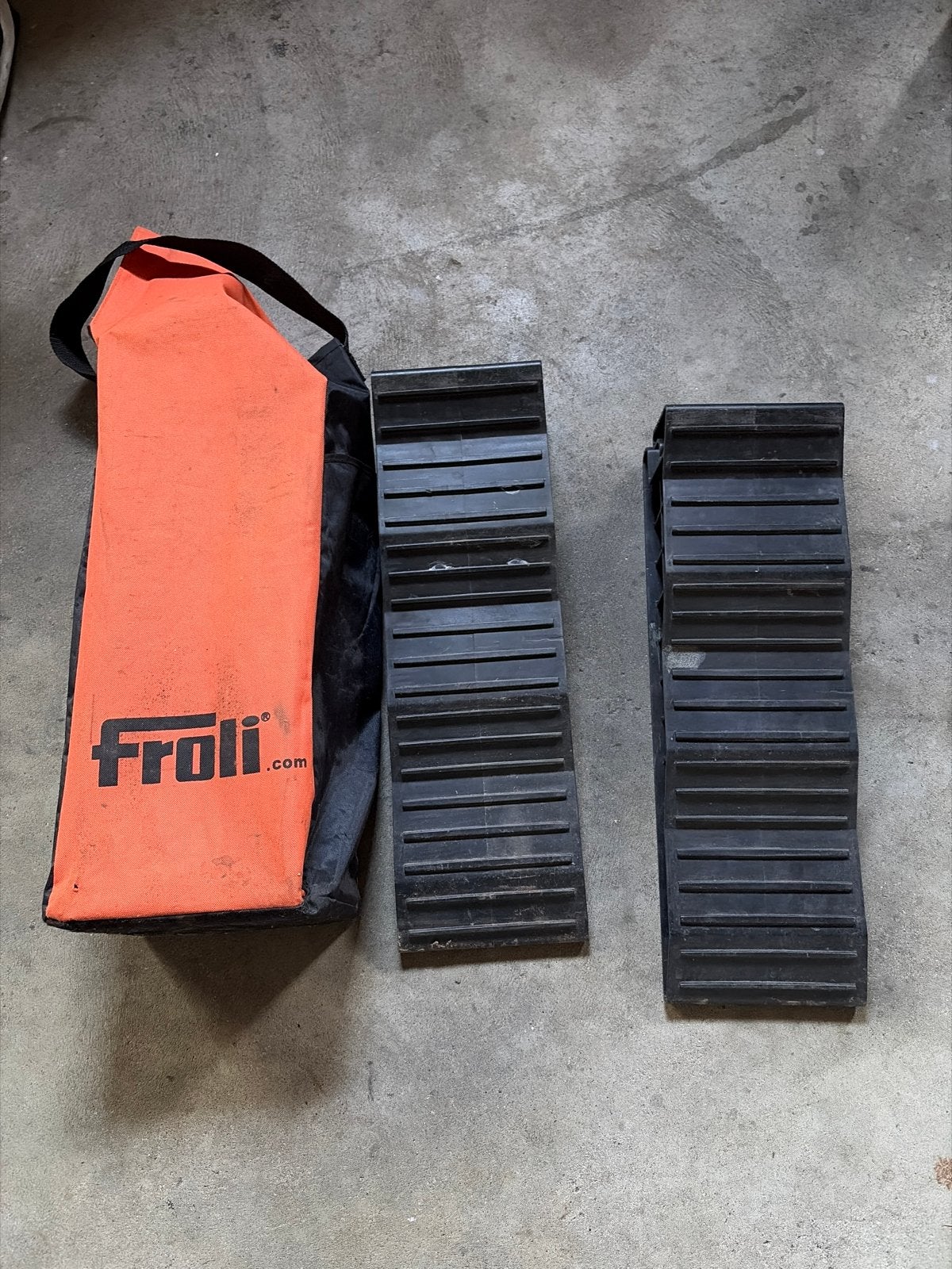 Froli oprijblokken(keggen)met tas., Ophalen of Verzenden, Gebruikt