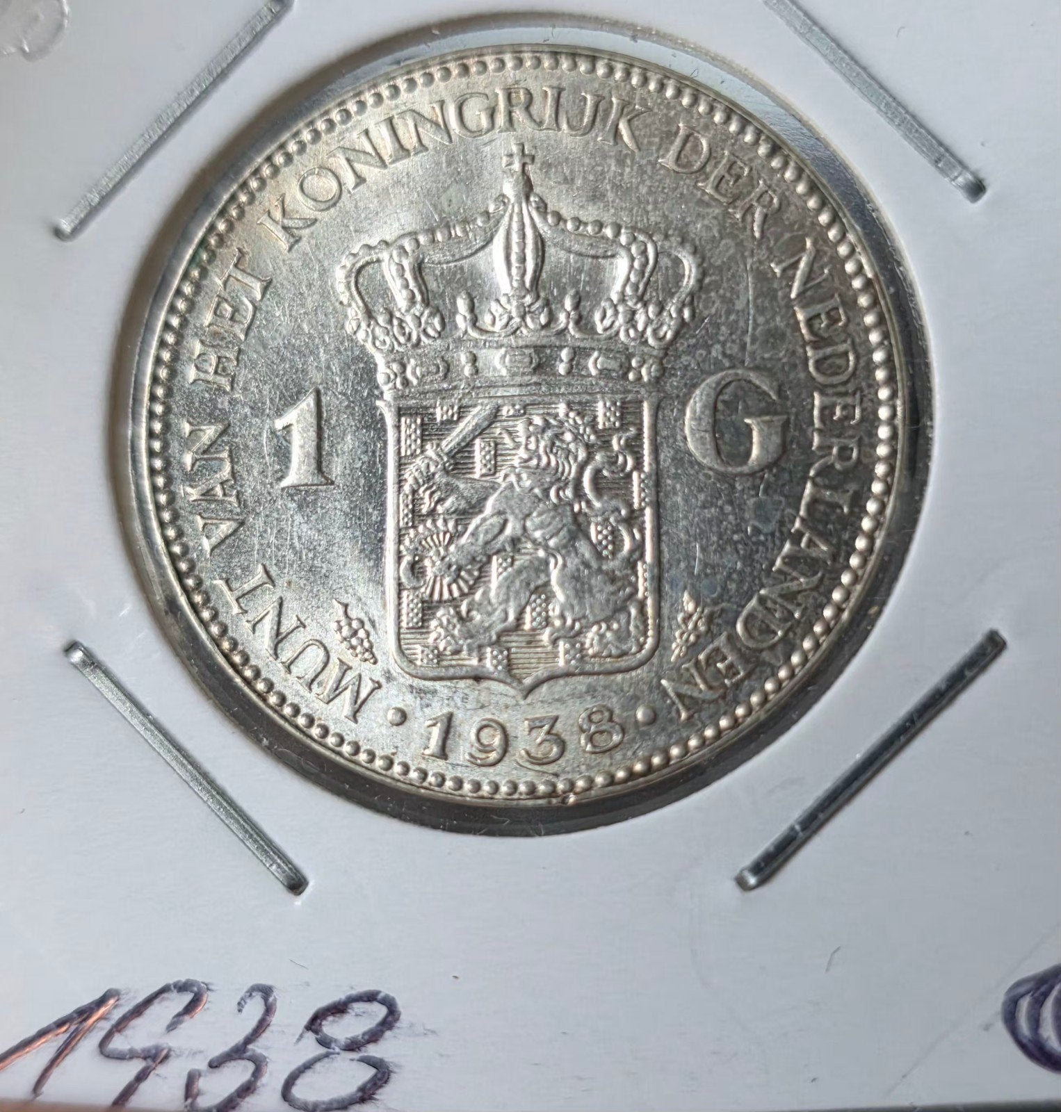 1 gulden 1938 Nederland, 1 gulden, Verzenden, Zilver, Koningin Wilhelmina