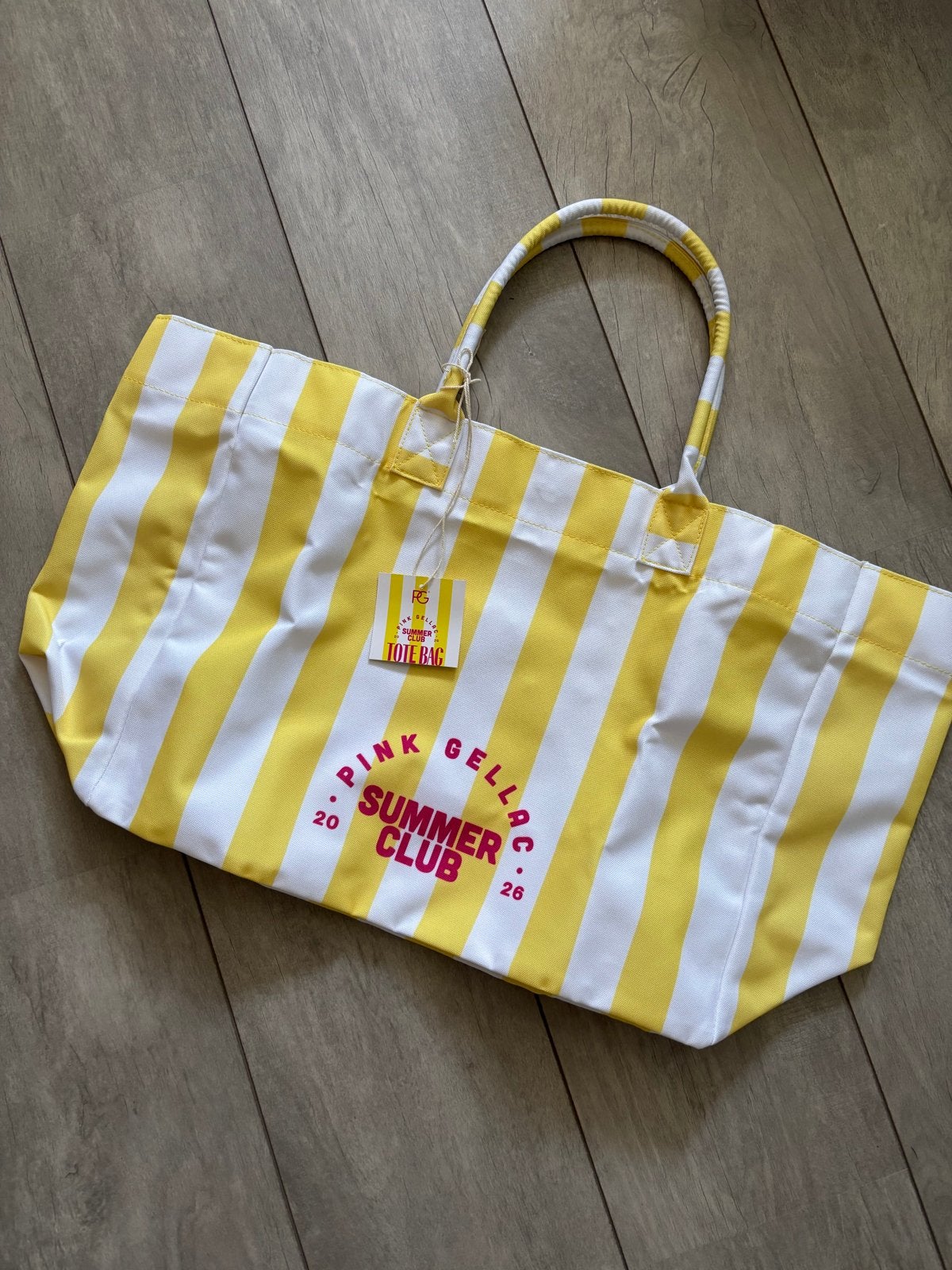 Pink Gellac Summer Club Tote Bag - Nieuw, Sieraden, Tassen en Uiterlijk, Tassen | Damestassen, Ophalen of Verzenden, Nieuw, Geel