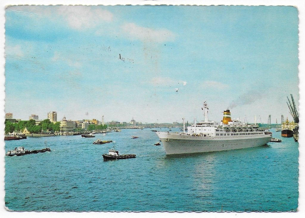 Stoom Schip Statendam Gelopen Ansichtkaart (B5548), Ophalen of Verzenden, 1960 tot 1980, Gelopen