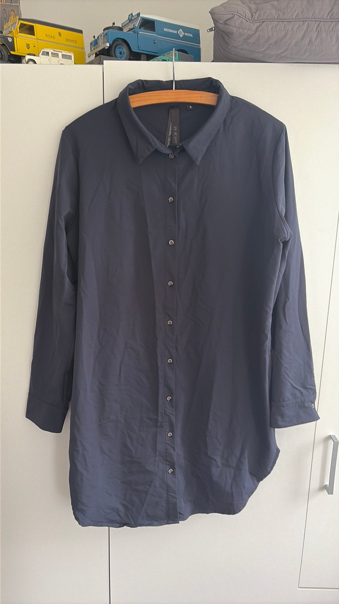 Je m’appelle travel blouse, Kleding | Dames, Blouses en Tunieken, Verzenden, Zo goed als nieuw, Maat 46/48 (XL) of groter, Blauw