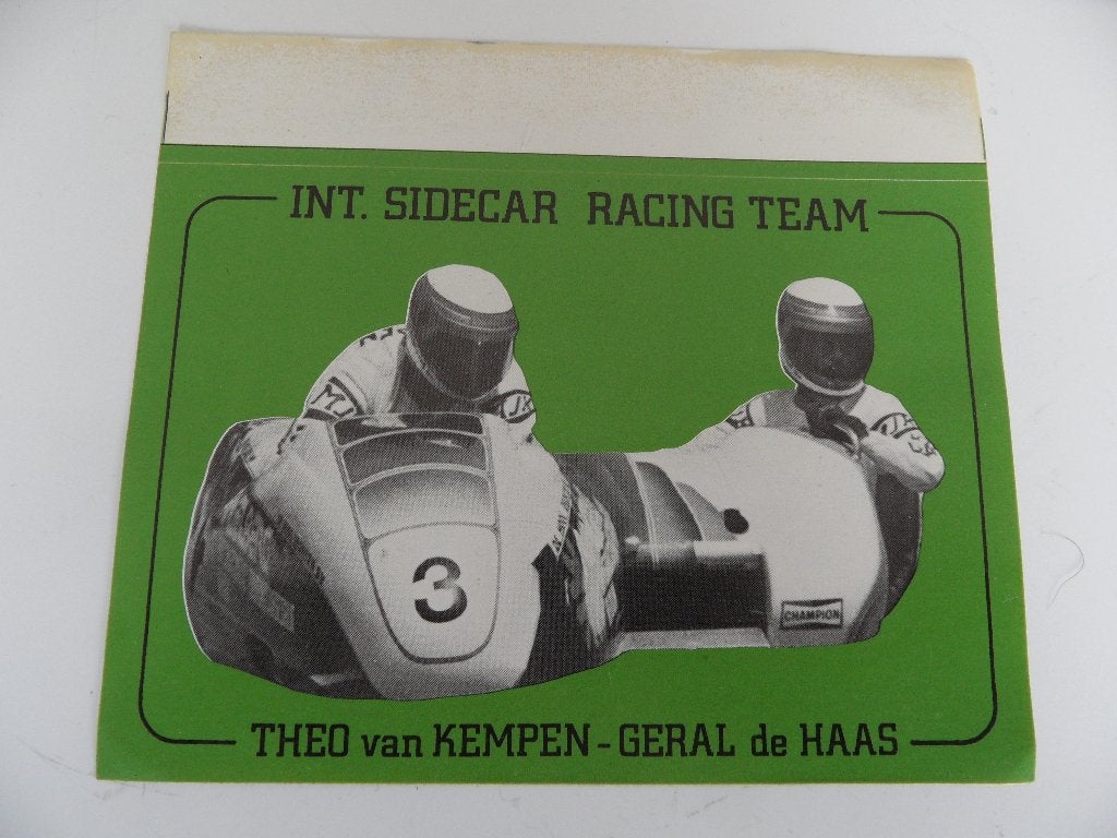 Zijspan motorwegrace Racing team Theo van Kempen sticker, Verzenden, Zo goed als nieuw, Gebruiksvoorwerp