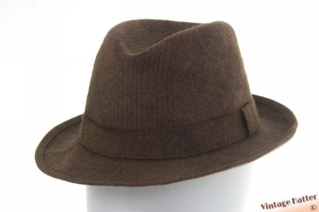 Gleufhoed Borsalino Morena bruin lichtgewicht vilt 55,5 - 56, Kleding | Heren, Hoeden en Petten, Hoed, Ophalen of Verzenden, Borsalino Morena