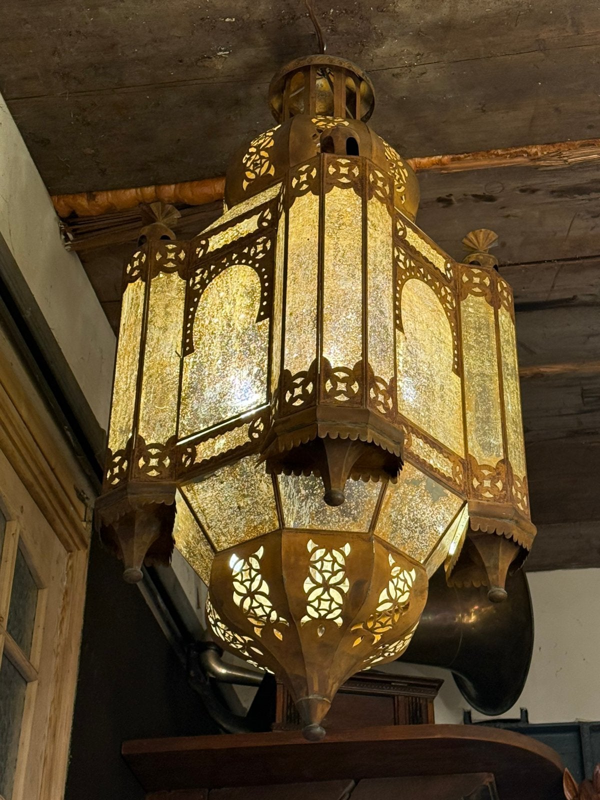 Monumentale Arabisch-Moorse Hanglamp – 120 x 50 cm, Huis en Inrichting, Ophalen, Zo goed als nieuw, Metaal, Vintage design mid century