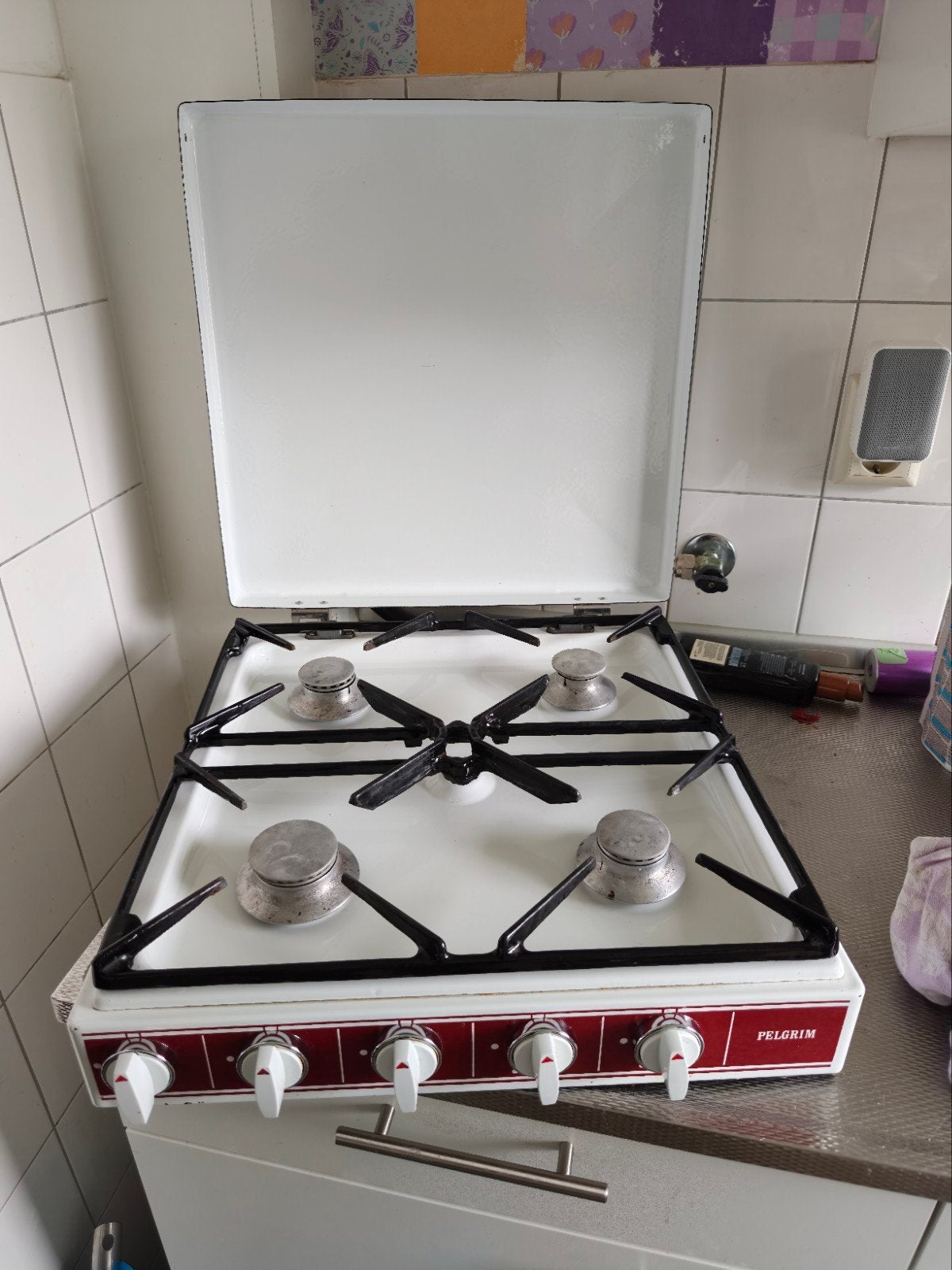 Gasfornuis 4 pits, Ophalen, Vrijstaand, Gas, 4 kookzones