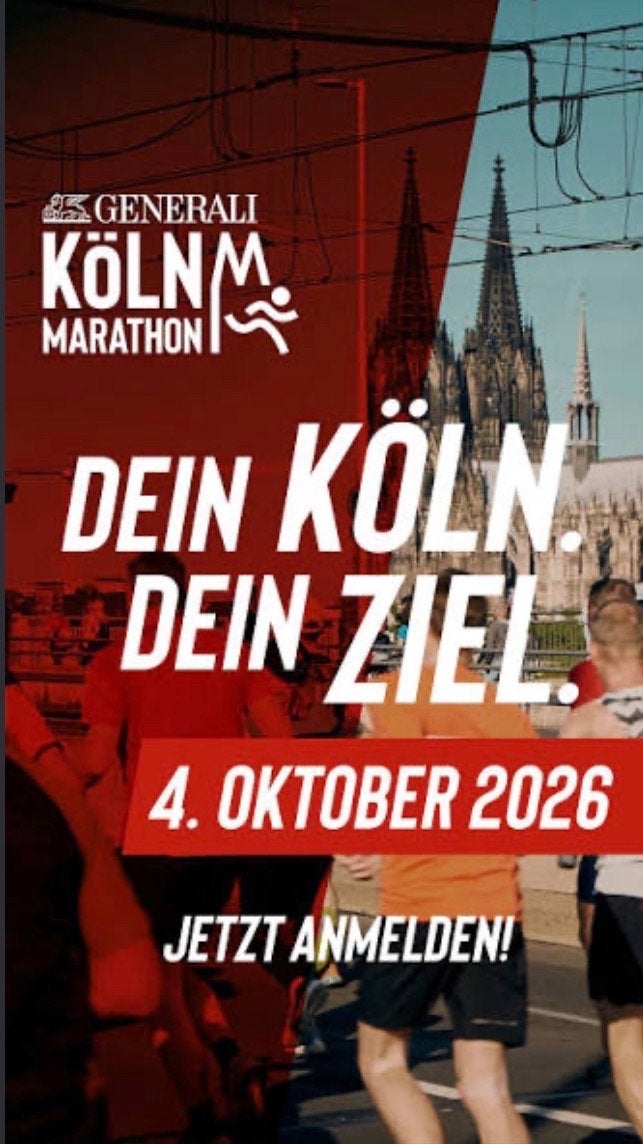 Generali Köln Marathon 2026 4 okt, Overige typen, Nieuw, Hardlopen, Ophalen