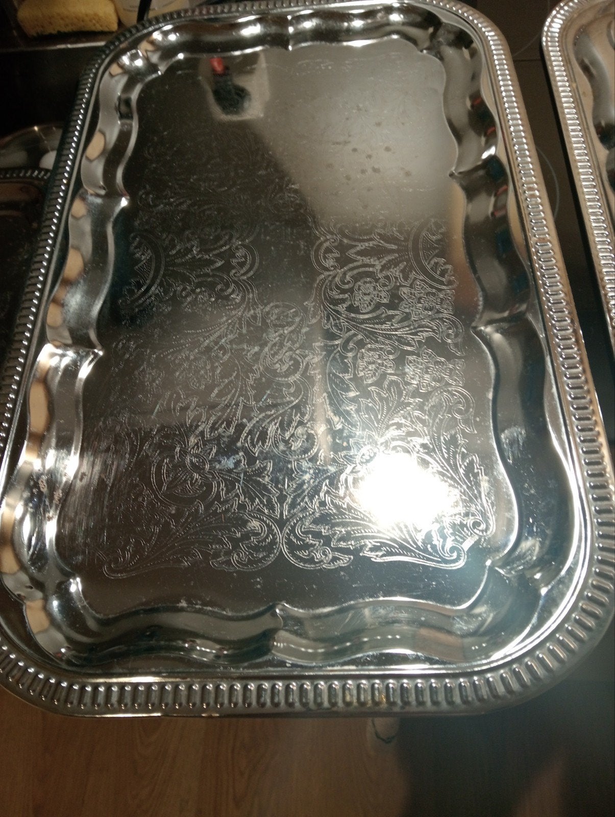 salade schalen, Ophalen, Gebruikt, Afgeronde hoeken, Metaal
