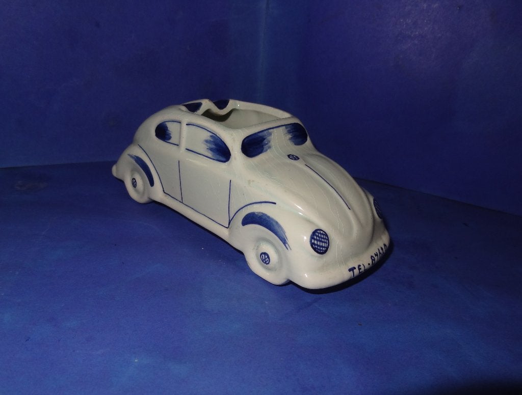 VW Volkswagen Porseleinen Model Asbak 16 x 6½ x 6 Centimeter, Verzenden, Gebruikt, Auto's
