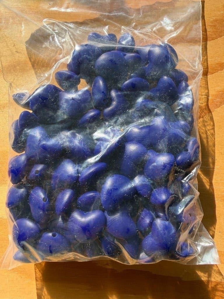 Siliconen kralen kobalt blauw 100 stuks, Ophalen of Verzenden, Nieuw, Kraal