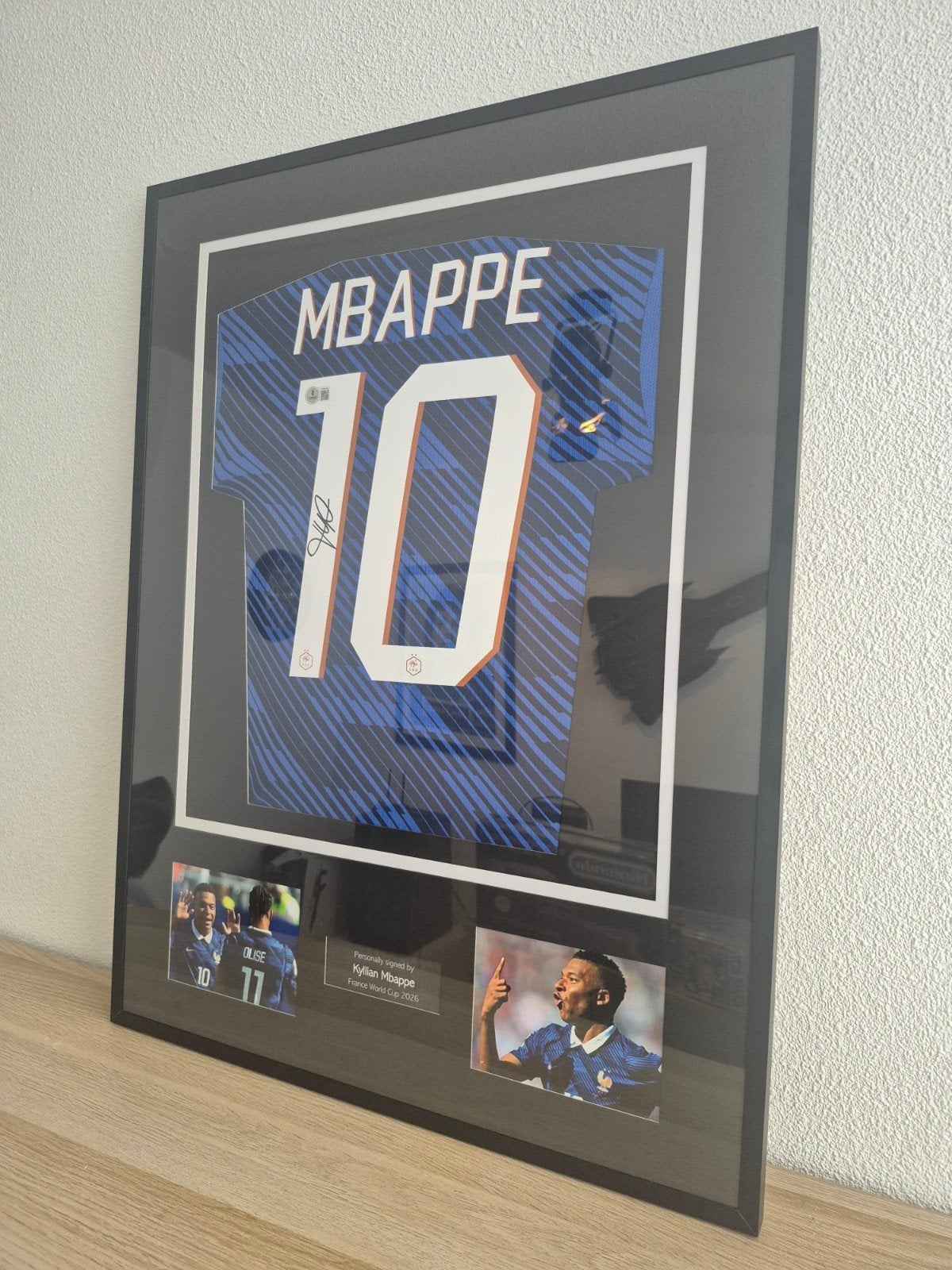 Mbappe personal signed WK'26 shirt France Beckett COA, Ophalen, Nieuw