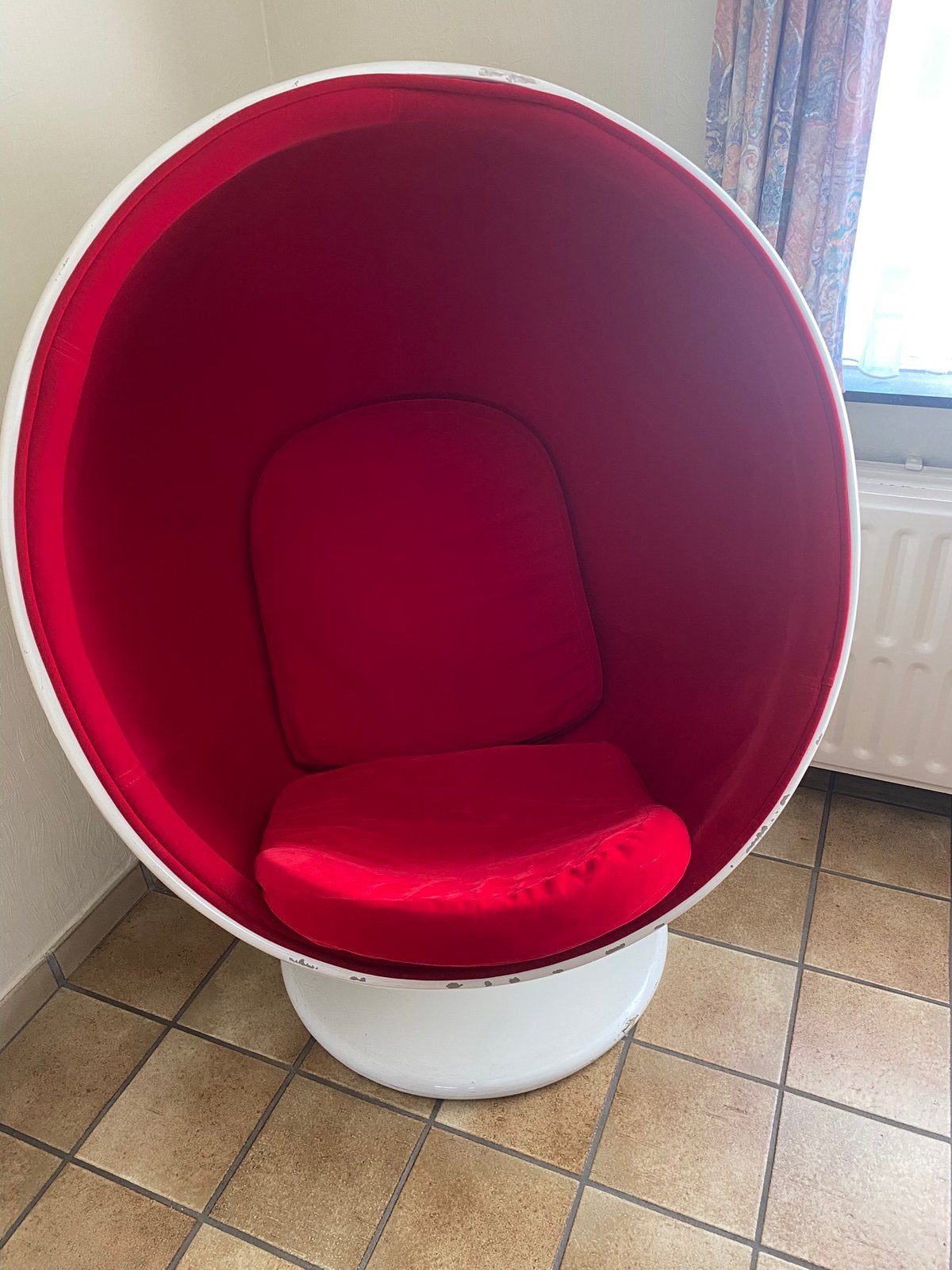 Ball chair stoel retro, Huis en Inrichting, Fauteuils, Ophalen, Stof, Gebruikt, 125 cm of meer