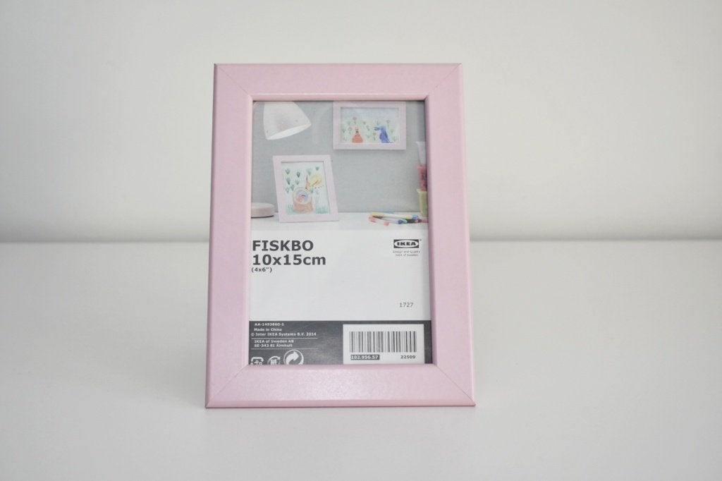 Ikea Fiskbo fotolijstje, roze, 10x15cm, nieuw, Ophalen of Verzenden, Nieuw, Roze, Fotolijst
