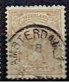 Nederland 1891 nrs 43 Prinses Wilhelmina AMSTERDAM, Verzenden, Gestempeld, Koningshuis