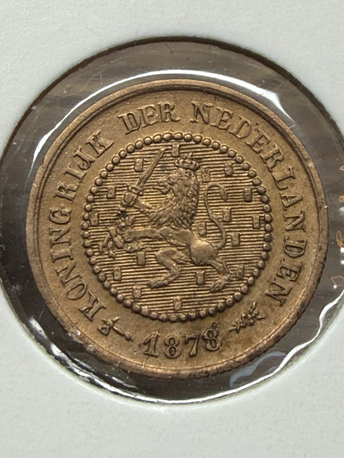 Halve cent 1878 Willem III unc, Ophalen of Verzenden, Koning Willem III, Overige waardes, Losse munt