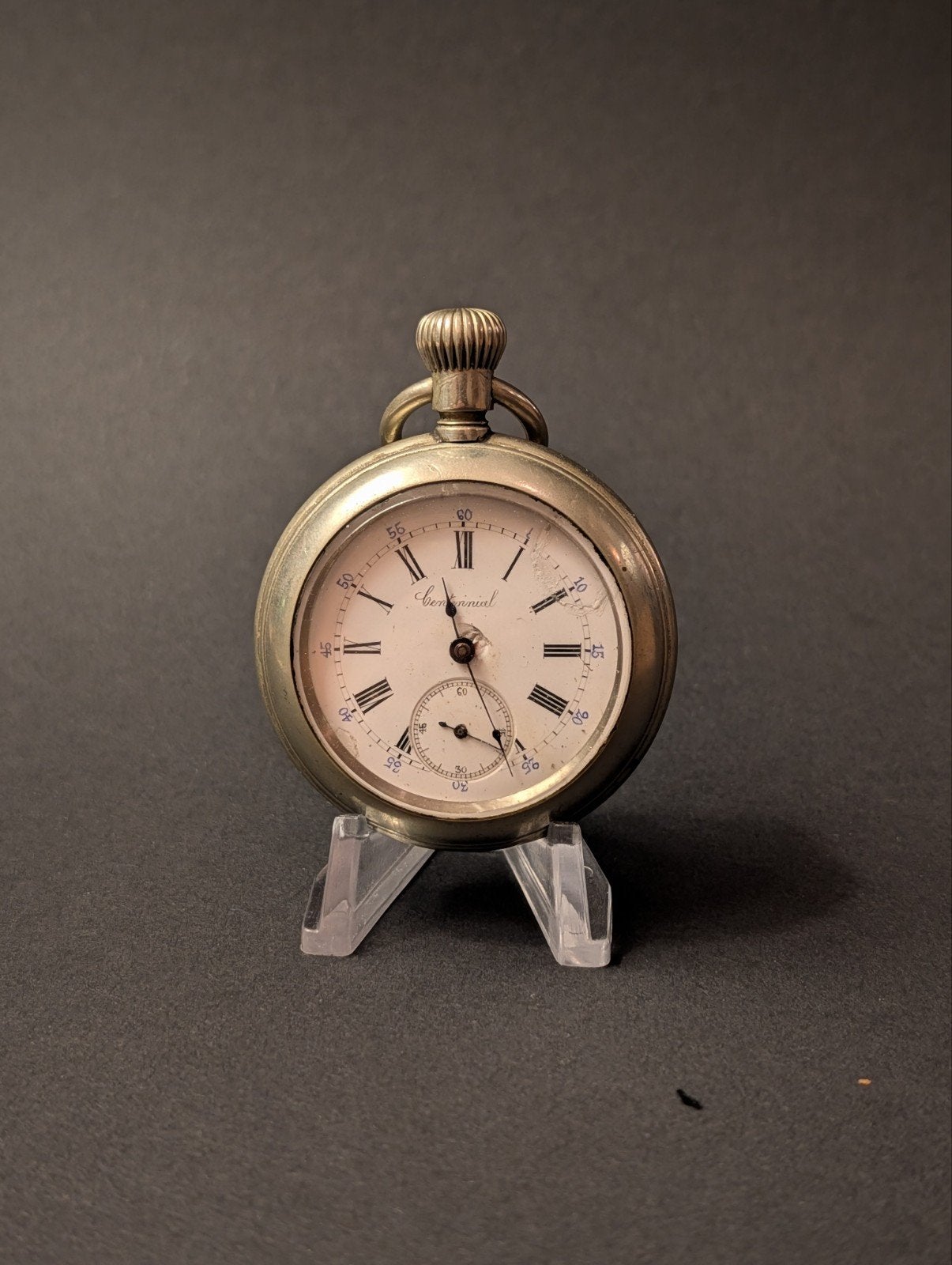 Swiss Centennial Zakhorloge (ca. 1876–1880s) – Glasdeksel, Overige merken, Overige materialen, Zakhorloge, Ophalen of Verzenden
