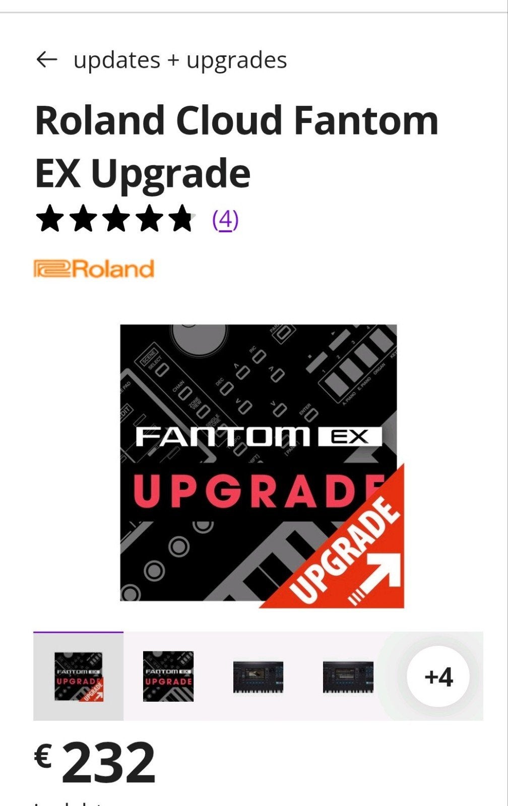 System-upgrade voor Roland Fantom 6/7/8, Eén persoon, Cadeaubon