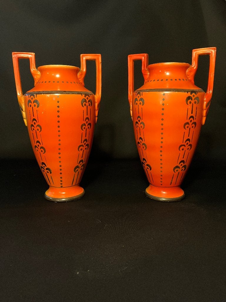 Set art deco vazen Charles Catteau nr 822 door Boch Frères!, Ophalen of Verzenden
