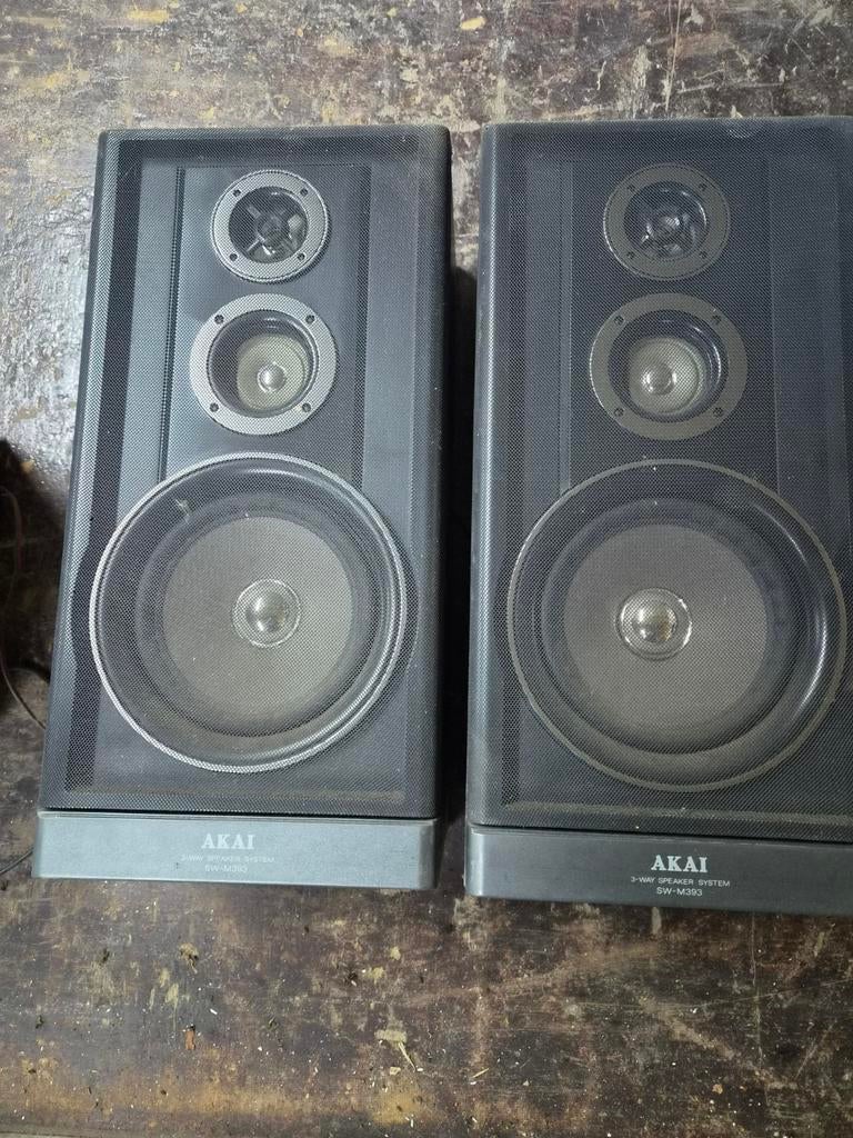 Akai SW-M393 3-weg speakersysteem - Vintage set, Overige merken, Gebruikt, Ophalen of Verzenden, 60 tot 120 watt