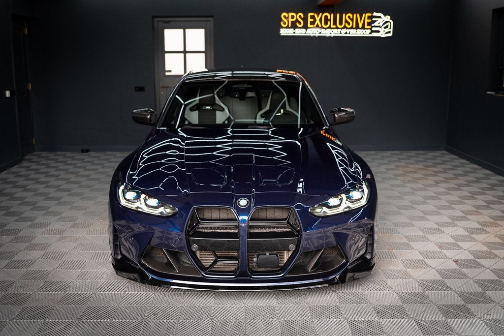 BMW 3 Serie M3 xDrive Competition Keramisch / Buckets / Tans, Auto's, BMW, Automaat, Gebruikt, Blauw, Bedrijf