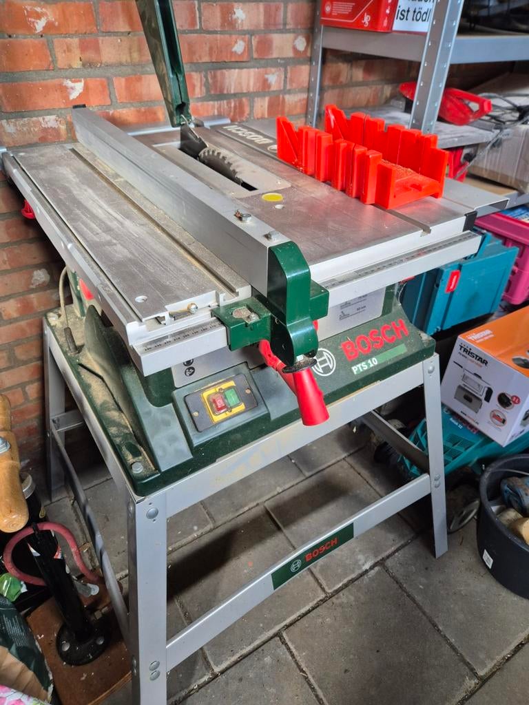 Bosch PTS 10 Tafelzaag - Krachtige en Nauwkeurige Zaag, Gebruikt, Cirkelzaag, 70 mm of meer, Ophalen of Verzenden