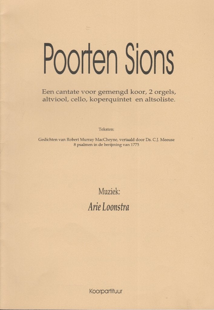 Arie Loonstra - POORTEN SIONS, Gebruikt, Ophalen of Verzenden, Artiest of Componist, Populair