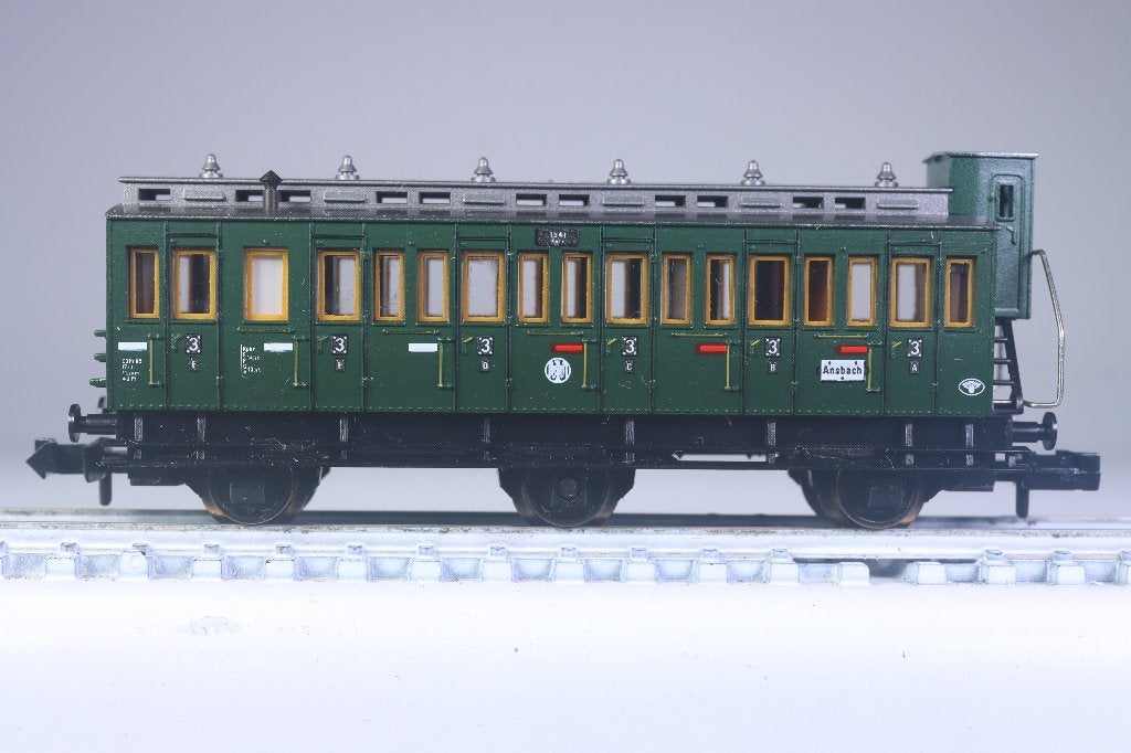 Personenwagen type C3 Pr 89, groen, DRG, Gelijkstroom, Fleischmann, Wagon, Ophalen of Verzenden
