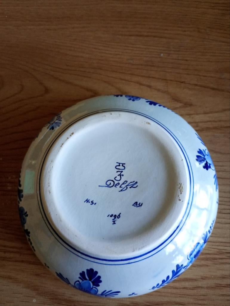 Delfts Blauw Asbak - Handbeschilderd, Antiek en Kunst, Ophalen of Verzenden