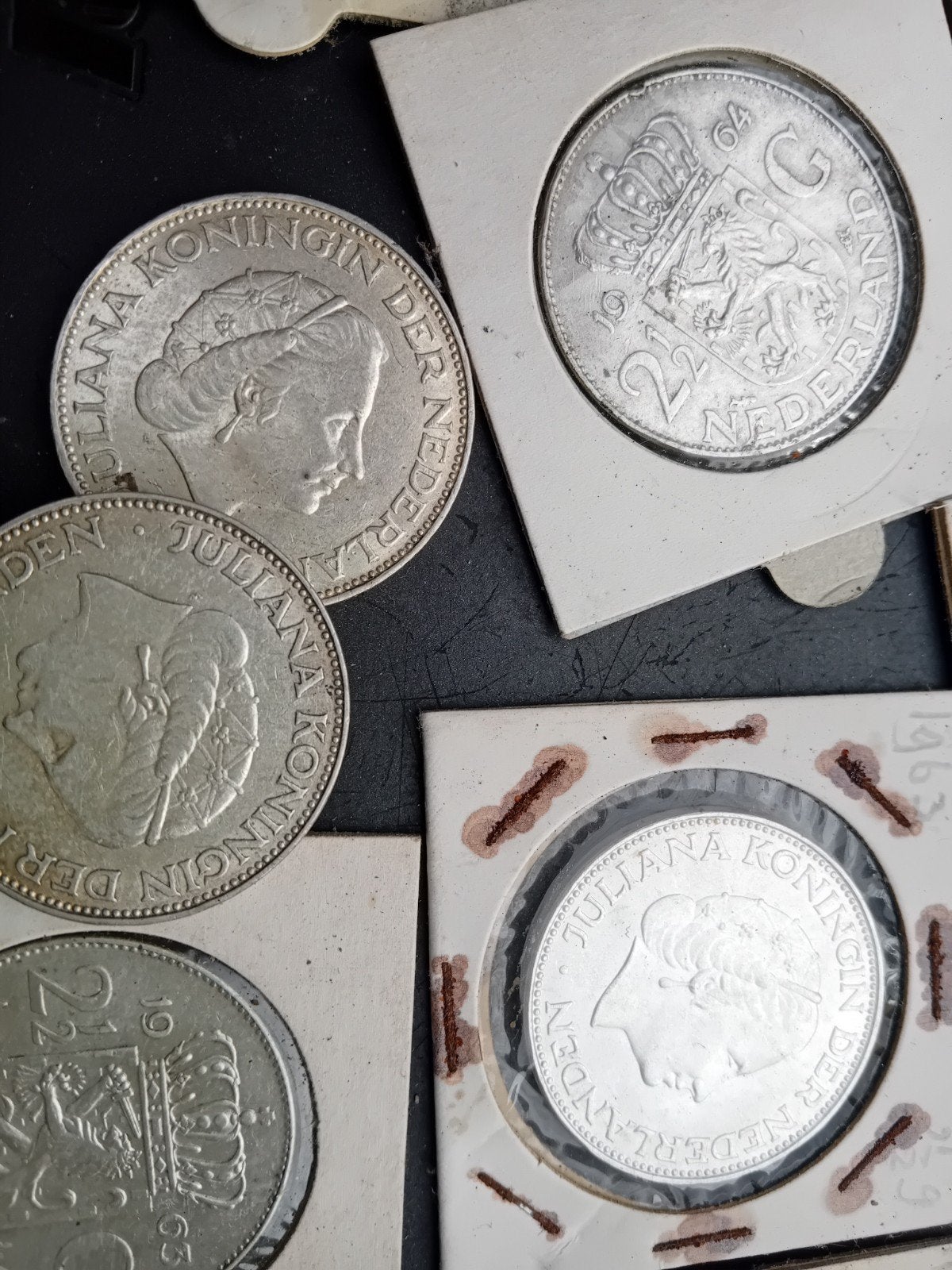 Hele kilo schaarsere zilveren guldens tientjes rijksdaalders, Postzegels en Munten, Munten | Nederland, Koningin Juliana, Zilver