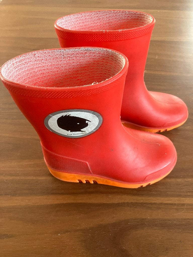 Regenlaarzen kind – maat 22 – Rood-Oranje Jip&Janneke Hema, Gebruikt, Jongen of Meisje, Ophalen of Verzenden, Laarzen