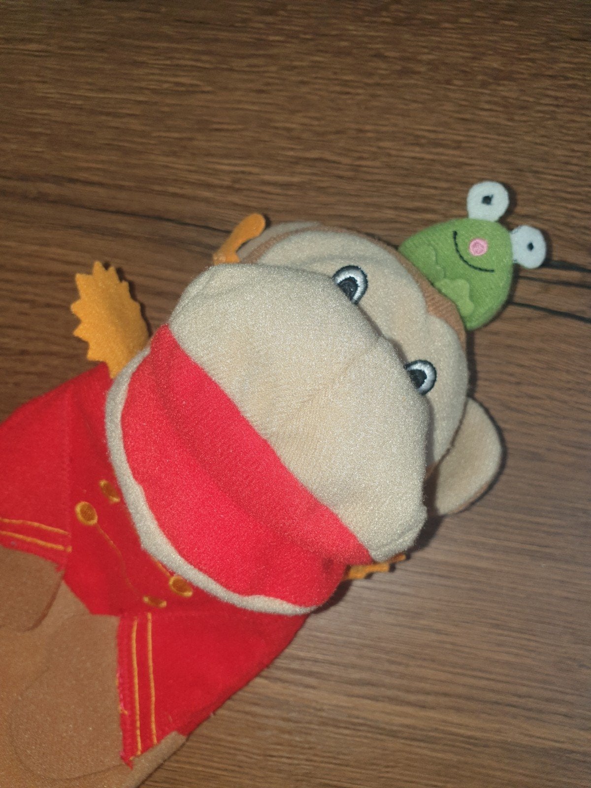 Aap Handpop met Kikker, IKEA, Ophalen of Verzenden, Zo goed als nieuw, Middelgroot (20 tot 80 cm)