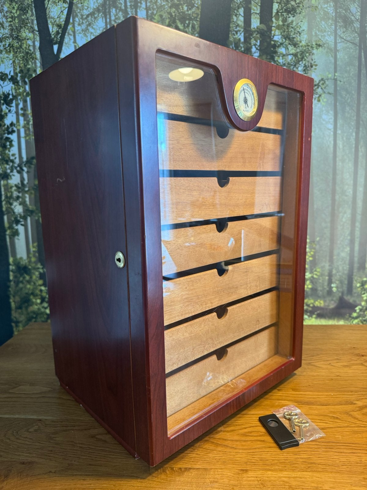Grote Houten Sigaren Humidor Kast – 7 Laden,, Ophalen of Verzenden