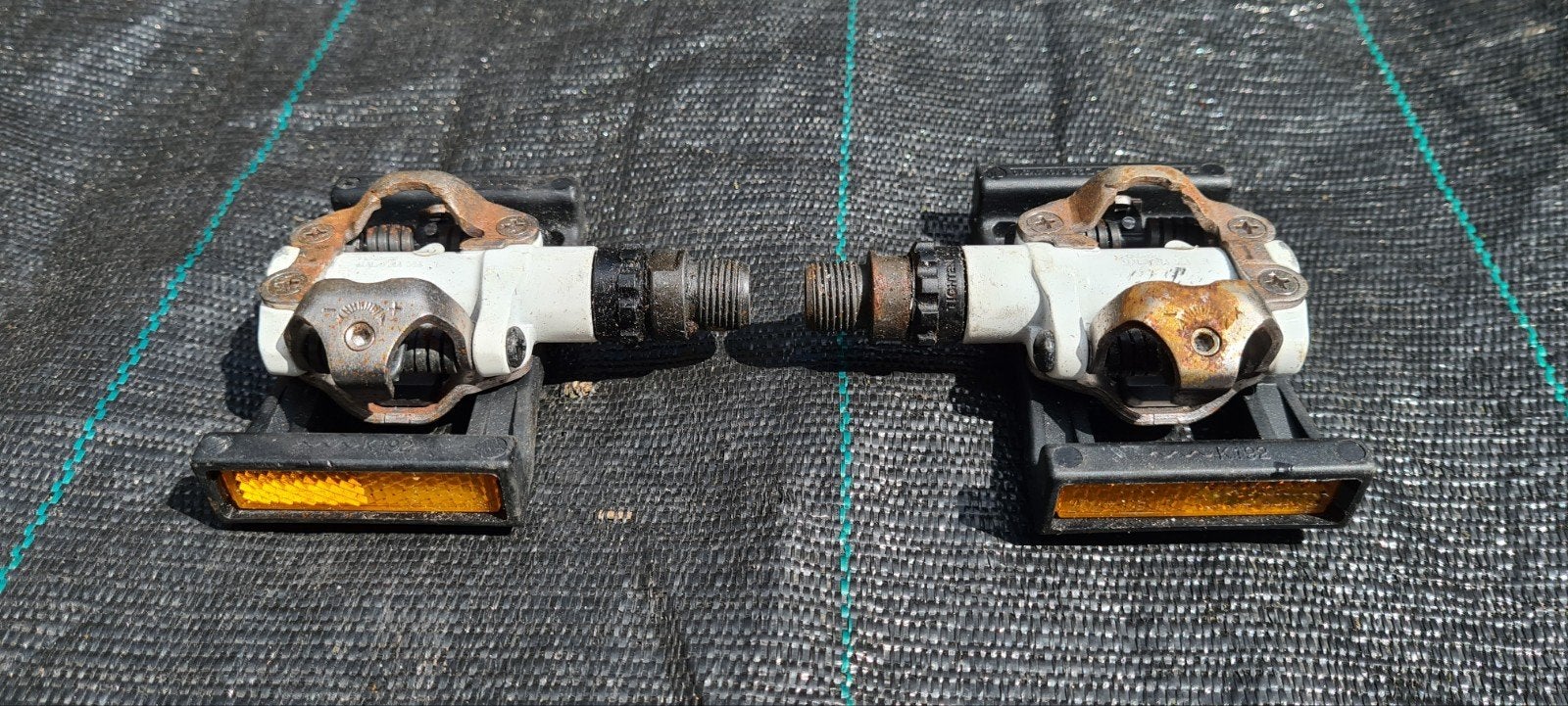 Gebruikte Shimano klikpedalen voor mountainbike, Fietsen en Brommers, Fietsonderdelen, Crankstel of Pedalen, Gebruikt, Ophalen of Verzenden