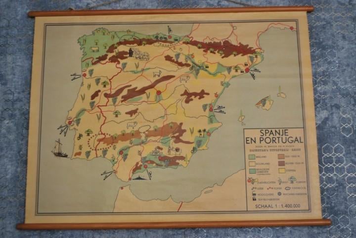 Landkaart Spanje en Portugal - Dijkstra's Uitgeverij Zeist, Ophalen of Verzenden, Gelezen, 2000 tot heden, Landkaart