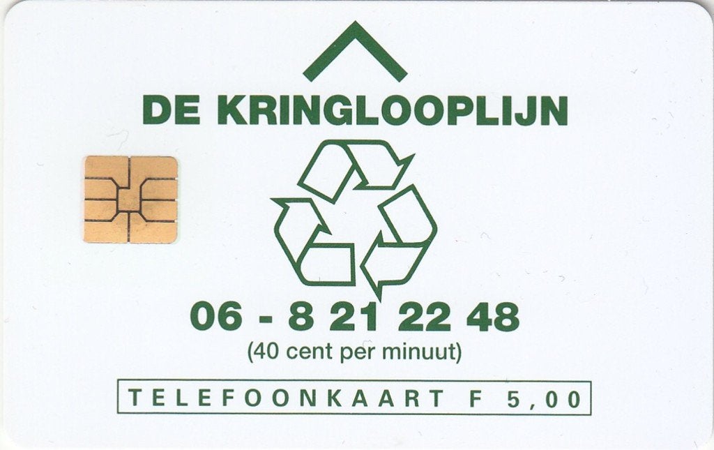 Telefoonkaart CRD189 De Kringlooplijn ongebruikt, Verzamelen, Verzenden, Nederland