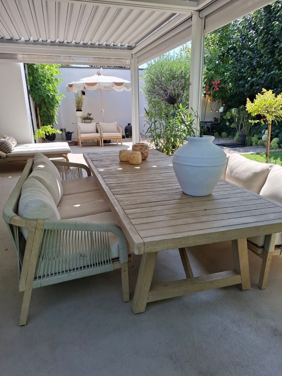 Sklum Dubai Tuin Loungeset en Ligstoelen - Acaciahout, Ophalen, Gebruikt, Bank, Meer dan 8 zitplaatsen