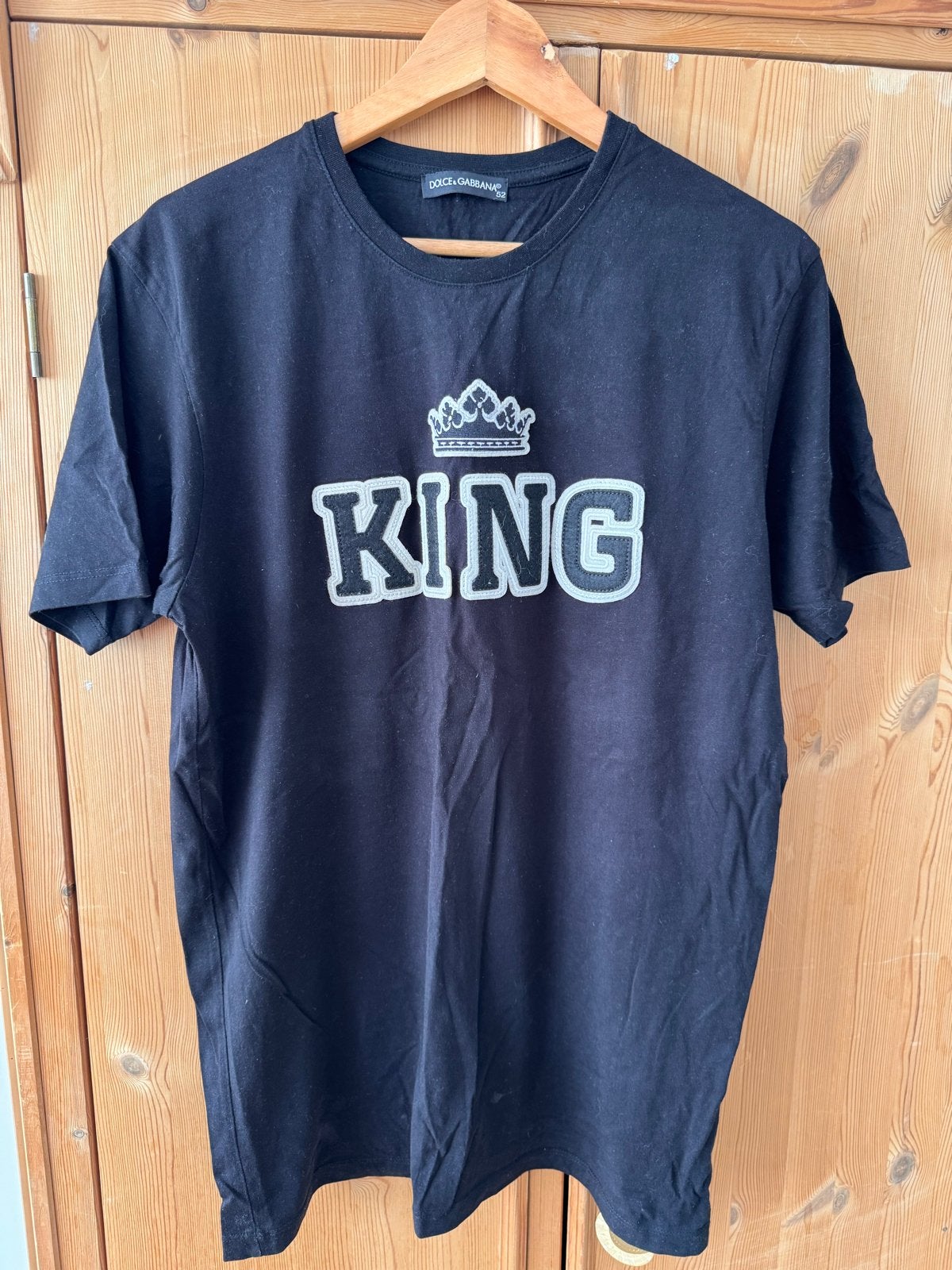 ‘King' T-shirt - Maat 52/54 (L), Kleding | Heren, Ophalen of Verzenden, Gedragen, Maat 52/54 (L), Zwart
