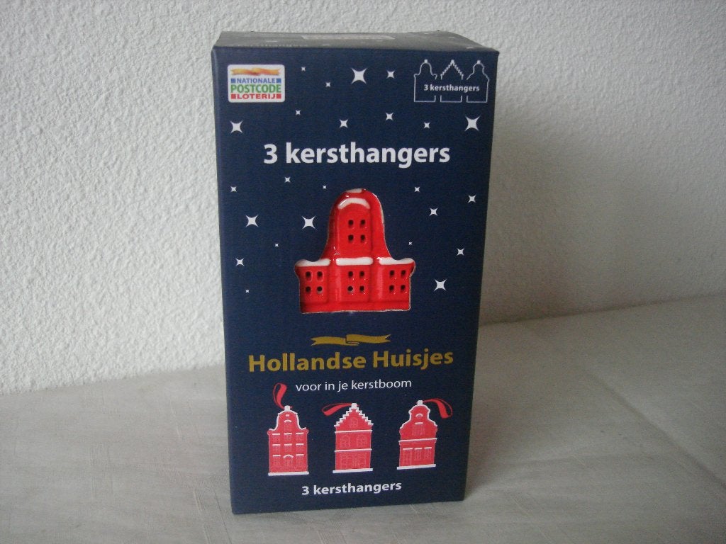 Postcode Loterij Hollandse Huisjes, set van 3 kersthangers, Diversen, Ophalen of Verzenden, Nieuw