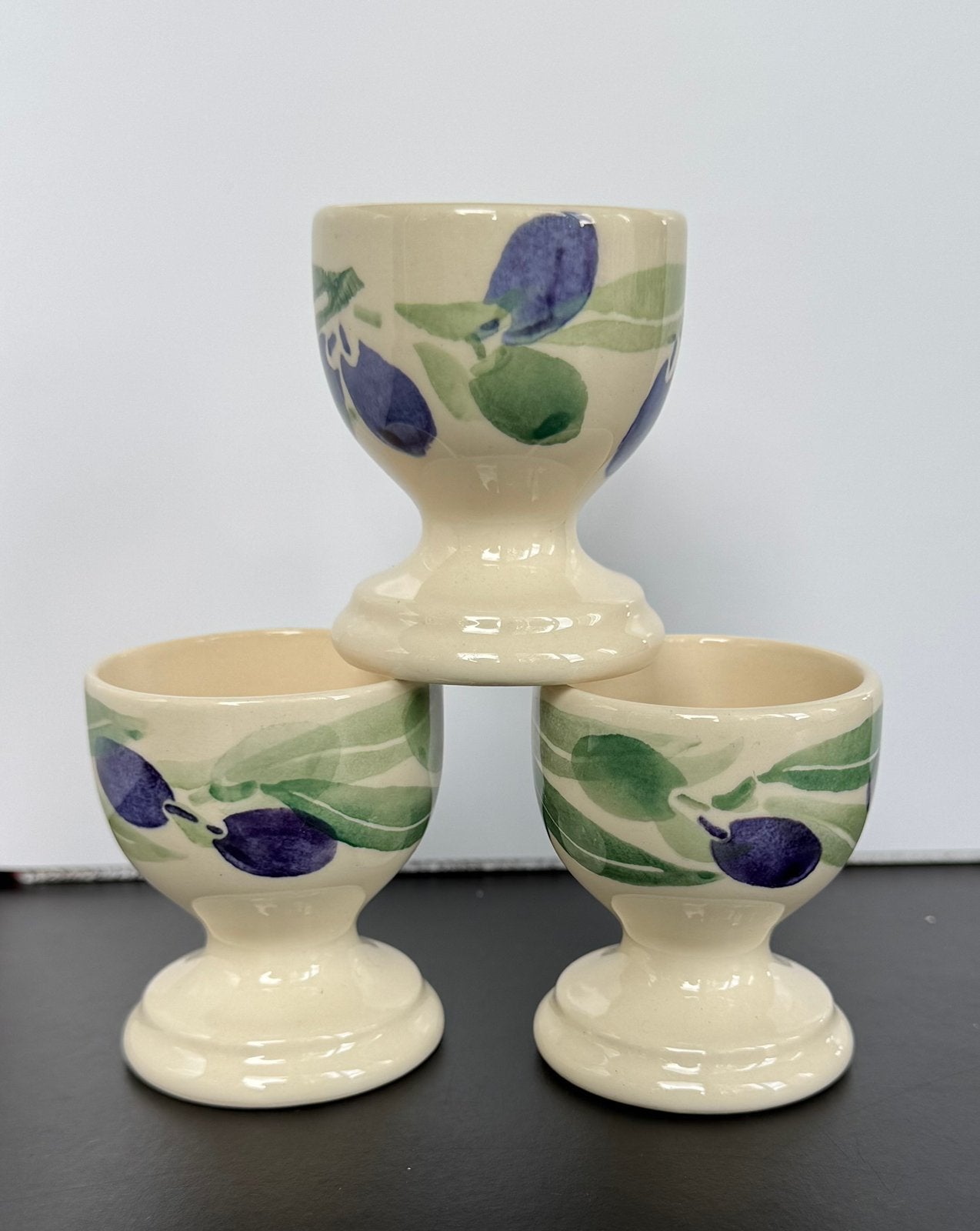 Emma Bridgewater olives eggcups, Ophalen of Verzenden, Zo goed als nieuw, Emma Bridgewater, Overige stijlen