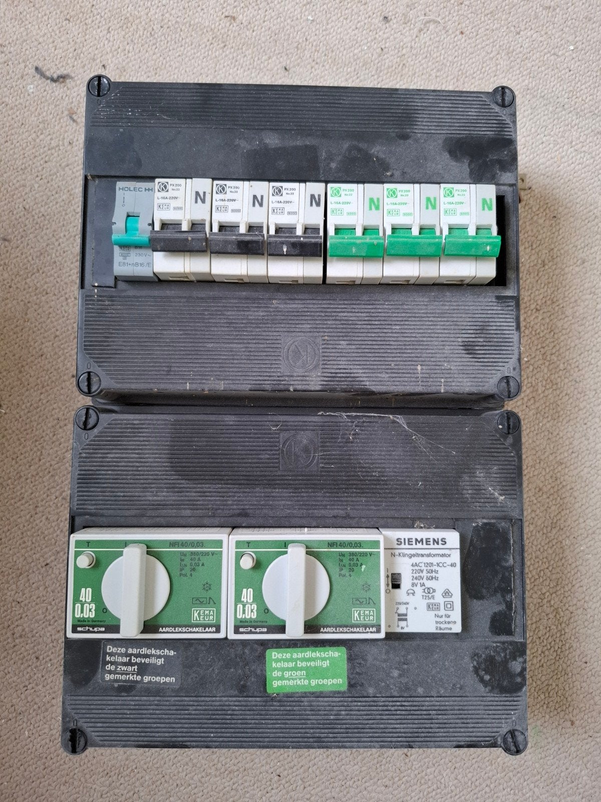 Groepenkast 2 fase, Doe-het-zelf en Verbouw, Elektra en Kabels, Ophalen of Verzenden, Gebruikt, Overige typen