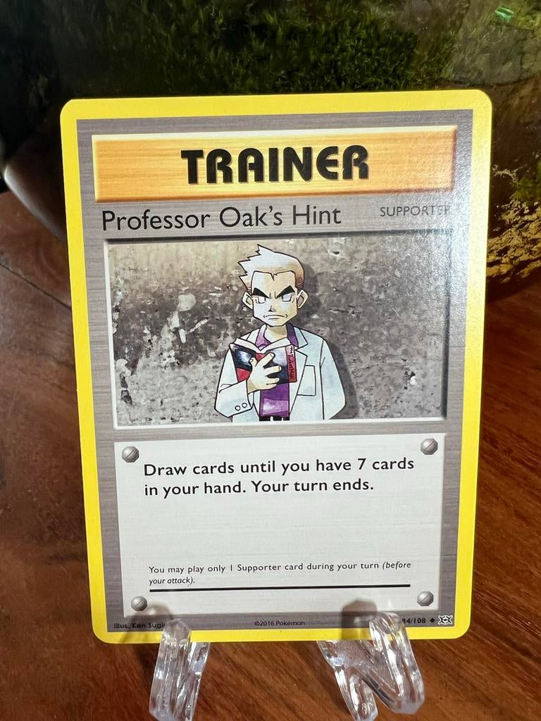 Pokémon Professor Oak's Hint 84/108 Evolutions, Ophalen of Verzenden, Zo goed als nieuw, Losse kaart
