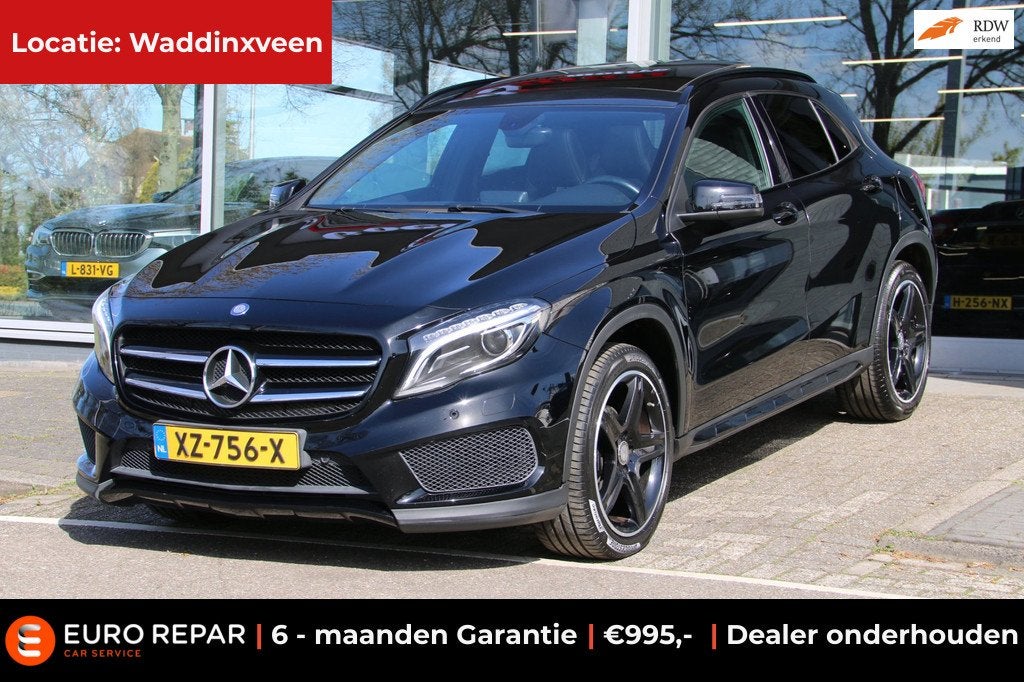 Mercedes-Benz GLA-klasse 200 Prestige AMG-PAKKET PANO-DAK AU, Auto's, Mercedes-Benz, Gebruikt, Euro 6, 715 kg, Zwart