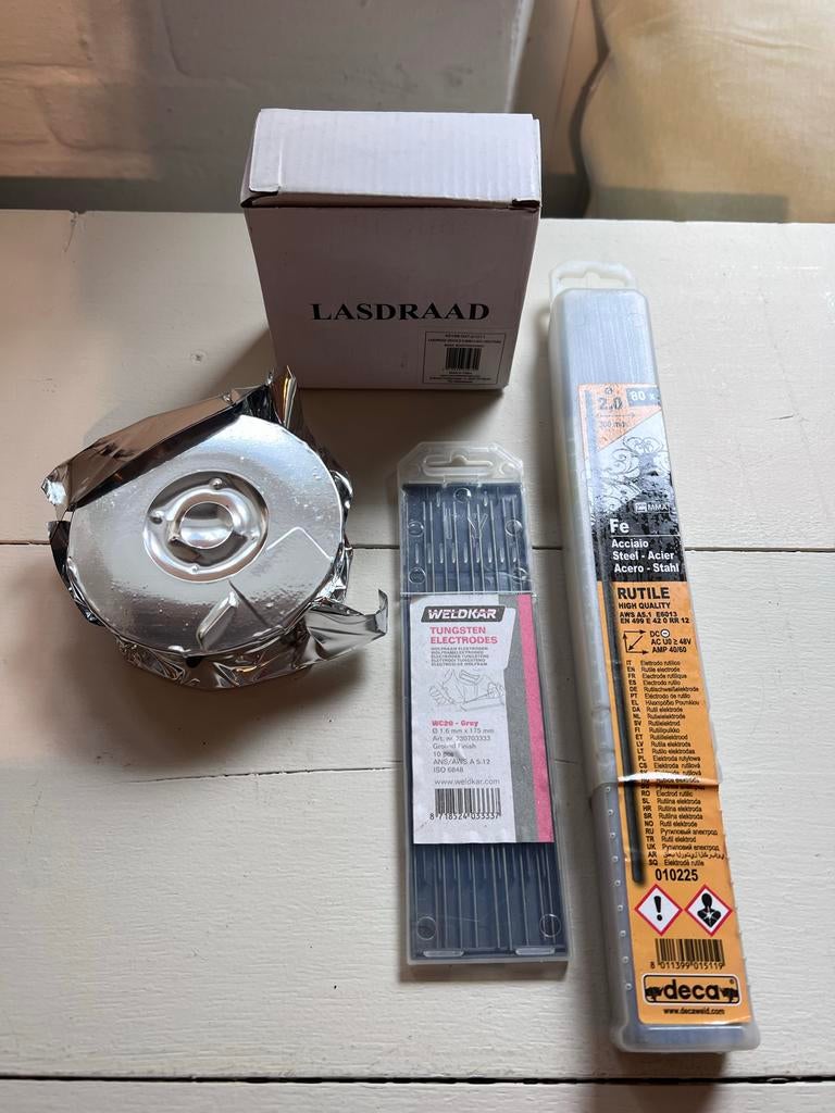 Lasdraad, wolfraam elektroden en rutiel elektroden, Ophalen of Verzenden, Nieuw, Minder dan 150 ampère, Tig