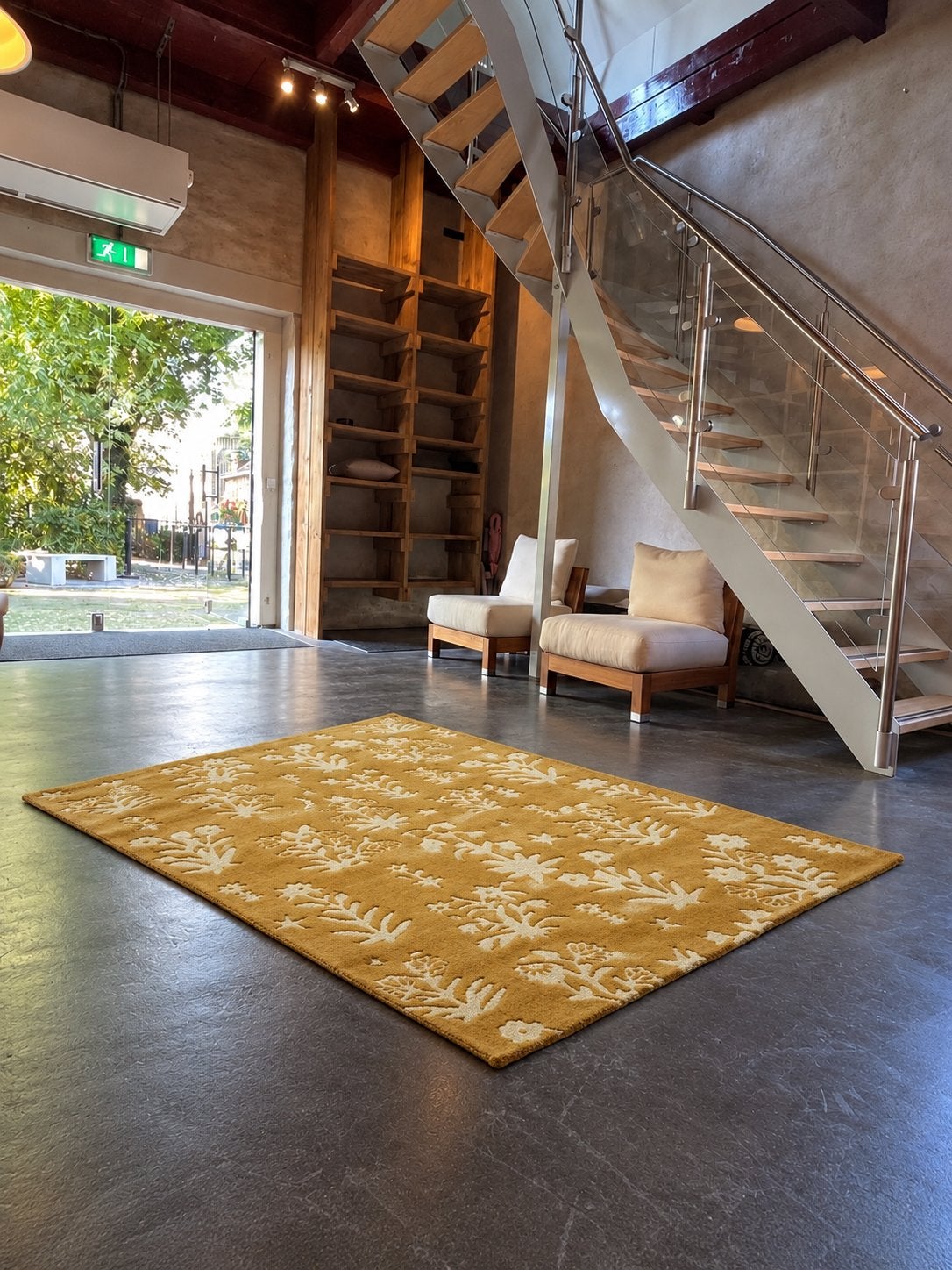 Brink en Campman Sanderson Woodland tapijt Gold 120 x 200, Ophalen, 100 tot 150 cm, Crème, Rechthoekig