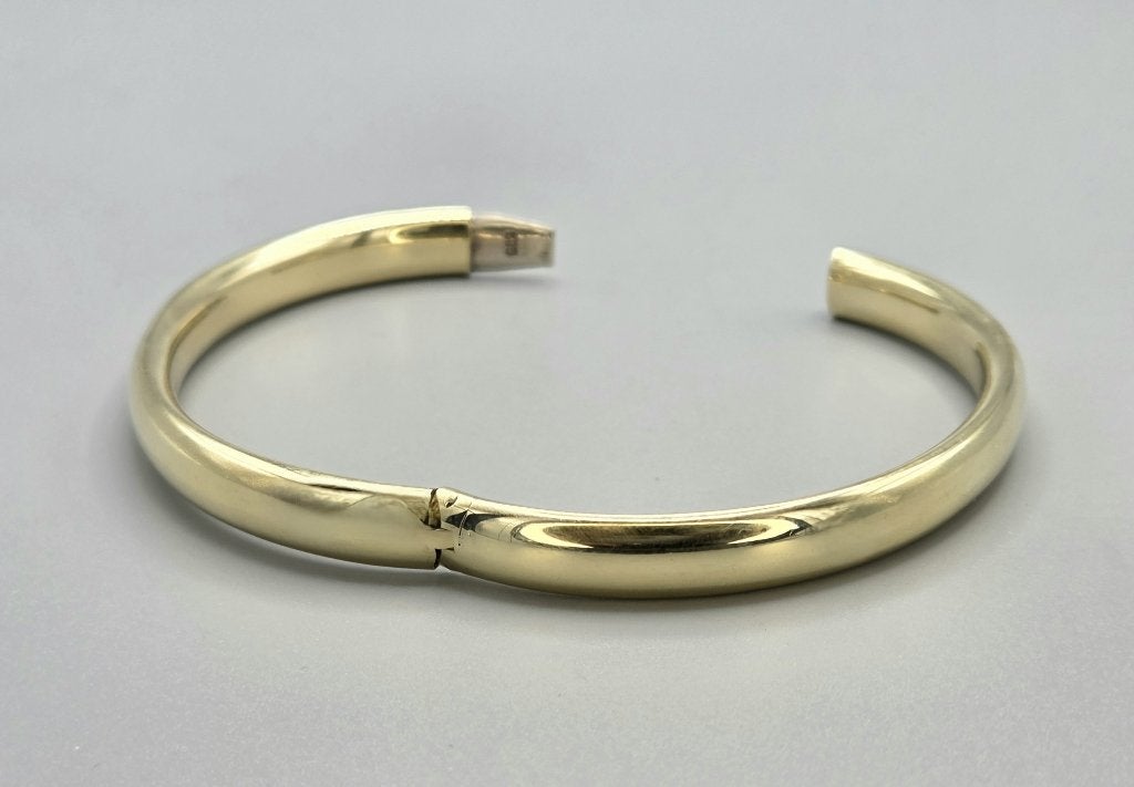 Gouden vintage classic bangle/slavenarmband. 2026/363, ., Ophalen of Verzenden, Zo goed als nieuw, .