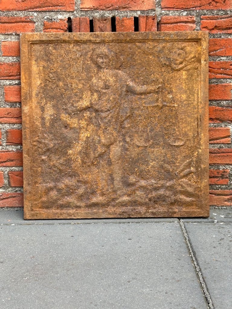 Haardplaat " Vrouwe Justitia ", Ophalen