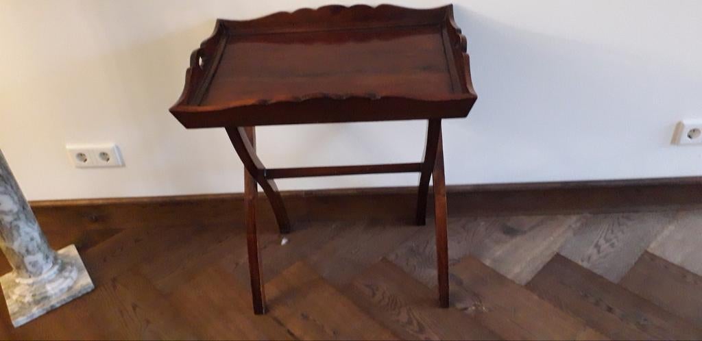 Antieke Butlertray mahonie, Ophalen of Verzenden, Gebruikt, Hout