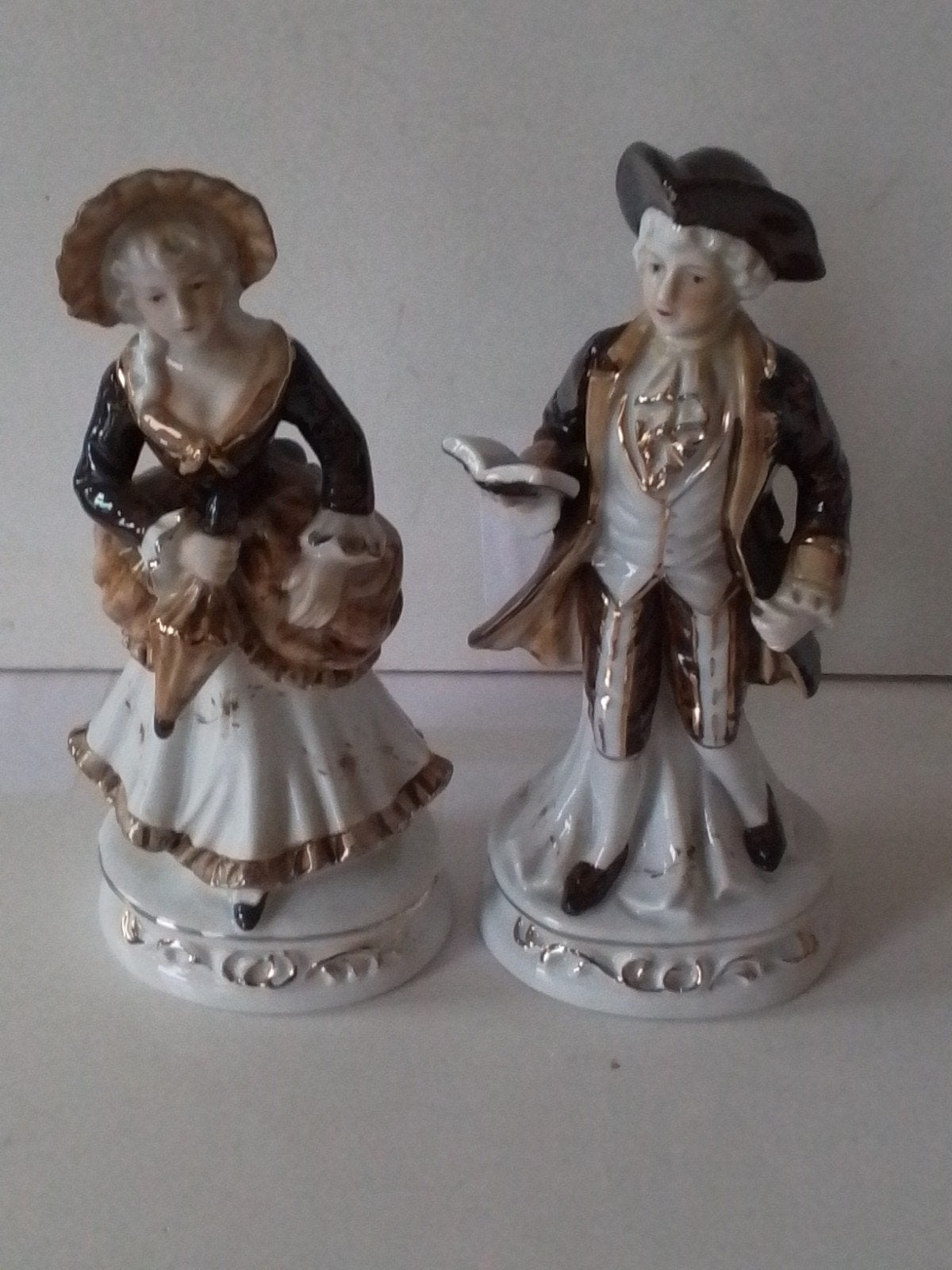 Twee vintage porcelijnen beeldjes, Ophalen of Verzenden, Zo goed als nieuw, Mens