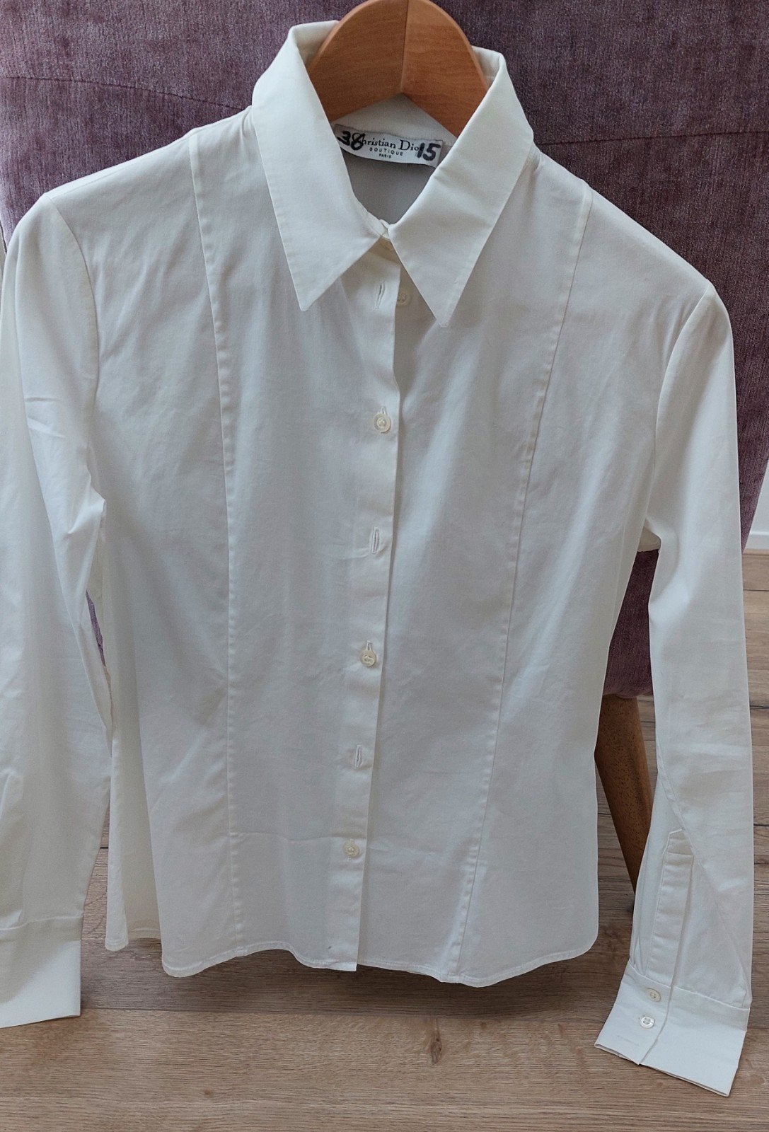 Vintage Christian Dior blouse, Ophalen, Gedragen, Maat 36 (S)